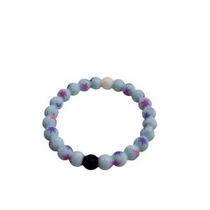 Lokai Disney Frozen Anna &‎ Elsa Bracelet Blue Snowflake Silicone Bead Small